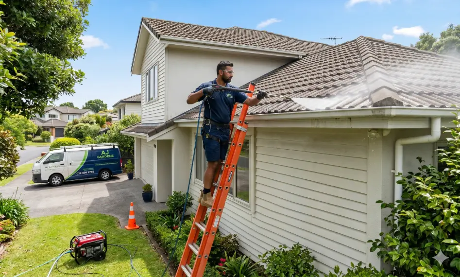 House washing and soft wash exterior cleaning in Papakura, Auckland
